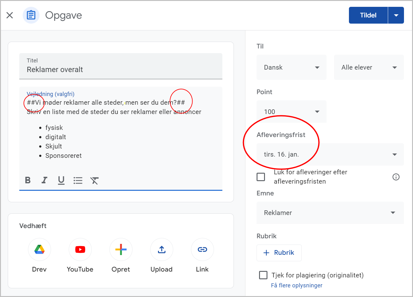 opgave i classroom dansk.png