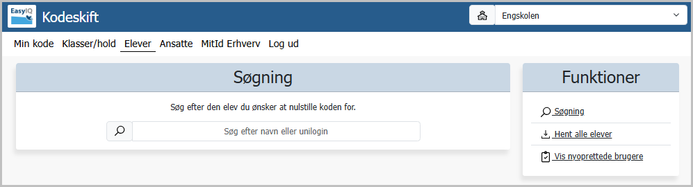 Søgefunktion i Kodeskift