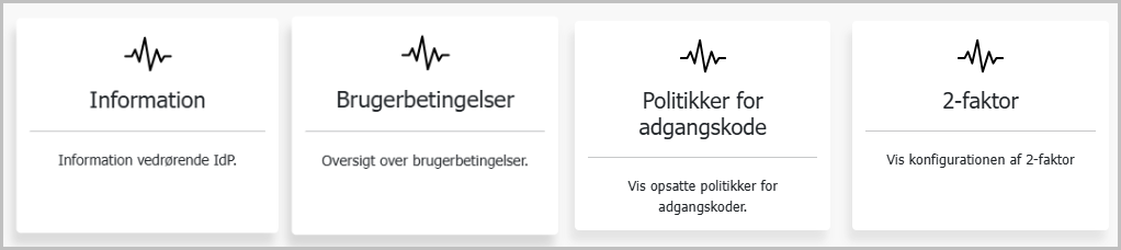 Tilgængelige funktioner i IdP-fanen