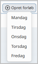 Valg af ugedag som startdato for forløbet i ugeplan