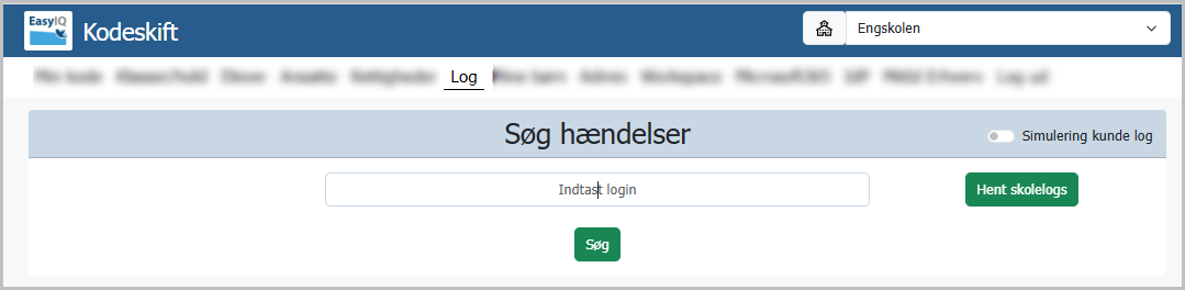 Logvisning i Kodeskift