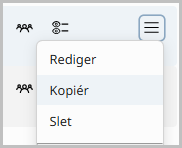 Funktionen: Rediger, kopier og slet