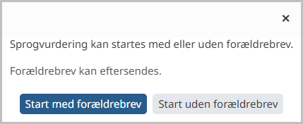 Vælg om forældrebrev skal sendes ud nu eller senere