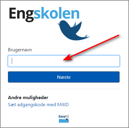 Skriv dit brugernavn