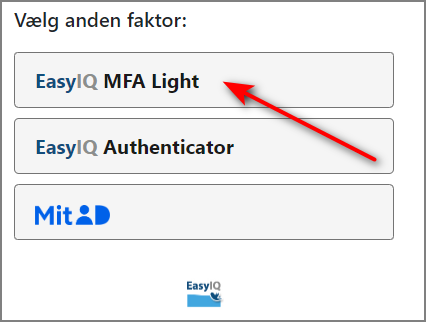 Opsætning af EasyIQ MFA Light